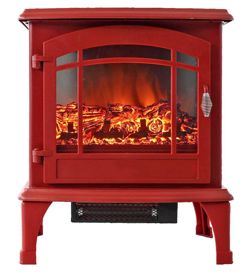 20 Inch Panoramic IR Thermostatic Stove Steel Red