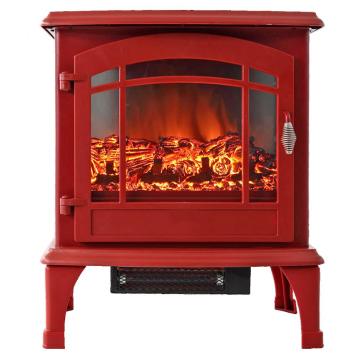 20 Inch Panoramic IR Thermostatic Stove Steel Red