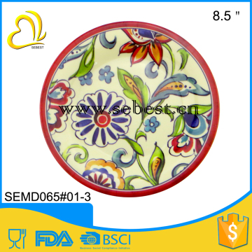 wholesale custom different types 8.5 inch melamine indian plates