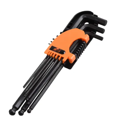 Plated Hand Tool CRV Metric Square allen Key Set 9PC hexagon socket wrenches hex-keys