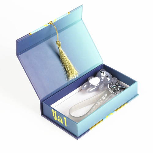 Paper Book Shape Printed Magnetic Box With Tassel