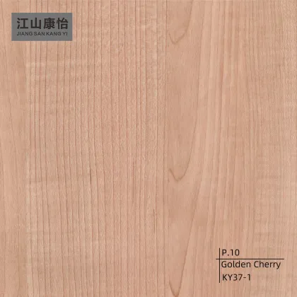 Eco-Friendly Golden Cherry Wood Grain PVC Film