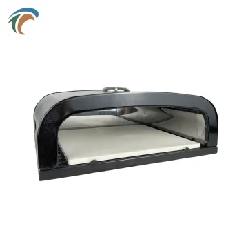 Camping Wood Top Pizza Box Portable Built-In Pizza Oven Gas Top