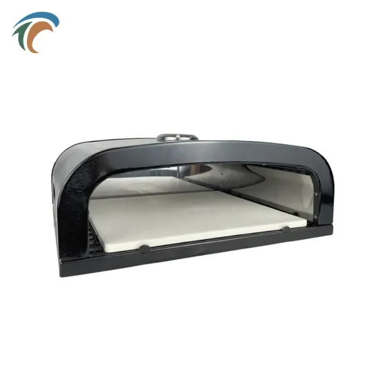 Camping Wood Top Pizza Box Portable Built-In Pizza Oven Gas Top