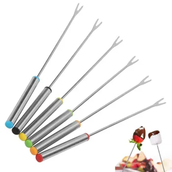 JinHaiYue Colorful Design Stainless Steel BBQ Fondue Chocolate Dessert Pot with Forks