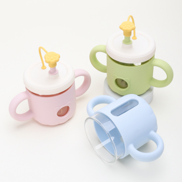 Factory Direct Silicone Cup Custom Color Baby Milk Bottle Training Cup