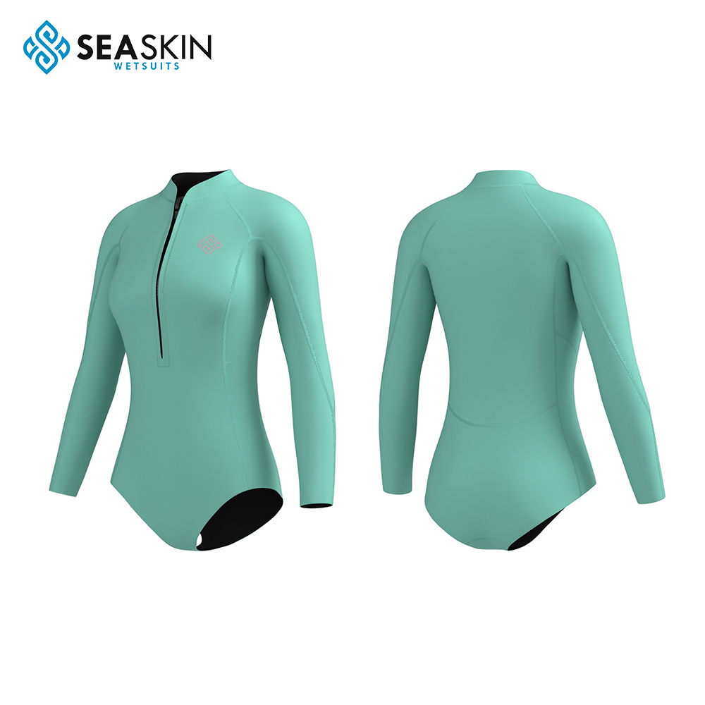 Seaskin Customized 2.5mm Neoprene Long Sleeve Pattern Women Bikini Wetsuit