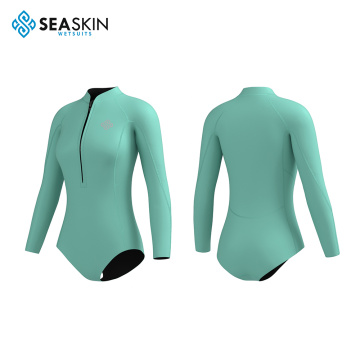 Seaskin Customized 2.5mm Neoprene Long Sleeve Pattern Women Bikini Wetsuit