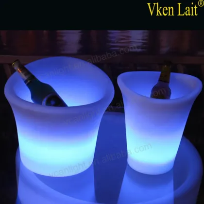 Chargeable Beer Ice Bucket - LED Blue Goose Beer Plastics