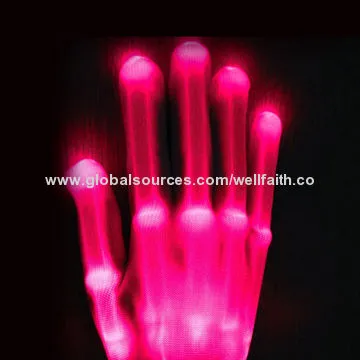 Rave LED Gloves, Wholesale China for Party Decoration, CE, RoHS Marks