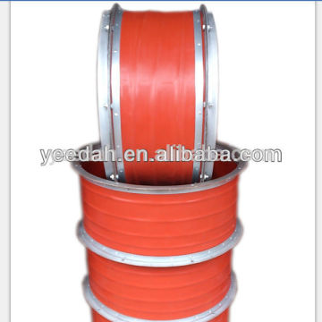 Circular silicone rubber fabric connector