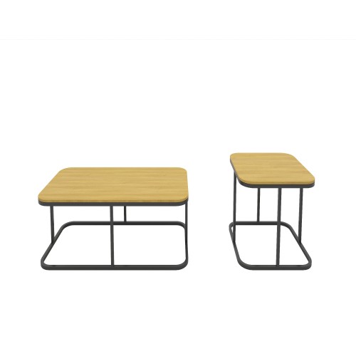 Mesa de café doble cuadrado