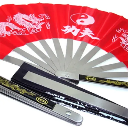Stainless Steel Tai Chi Fan for Sports Entertainment and Fitness Martial Arts Performance