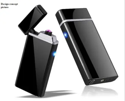 Electric cigarette lighter Windproof Metal USB