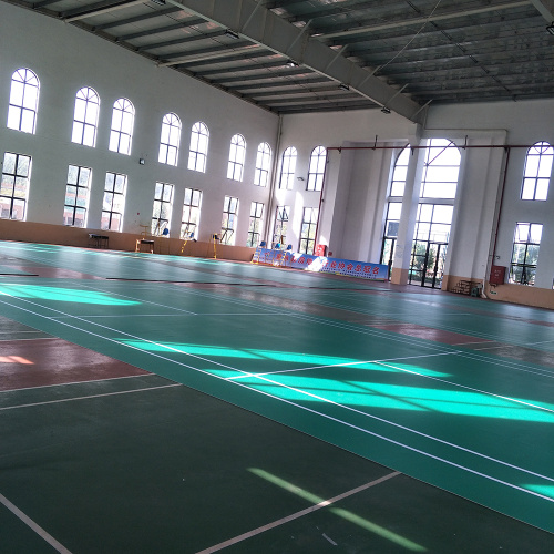 Lantai badminton PVC dalaman dengan BWF