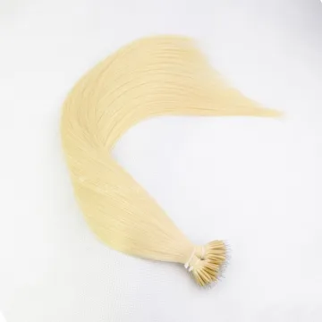 Fashion Colour Nano Bead Hair Extensions 613 Straight Long Human Hair Mixed Color Pre Bonded Velvet Remy Nano Tape Extension