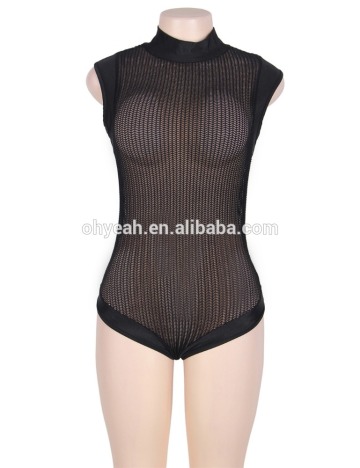 In stock teddy lingerie mesh sexy bodysuit