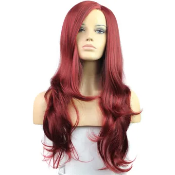 High Quality Natural Wave Burgundy Beauty Synthetic Cosplay Wig