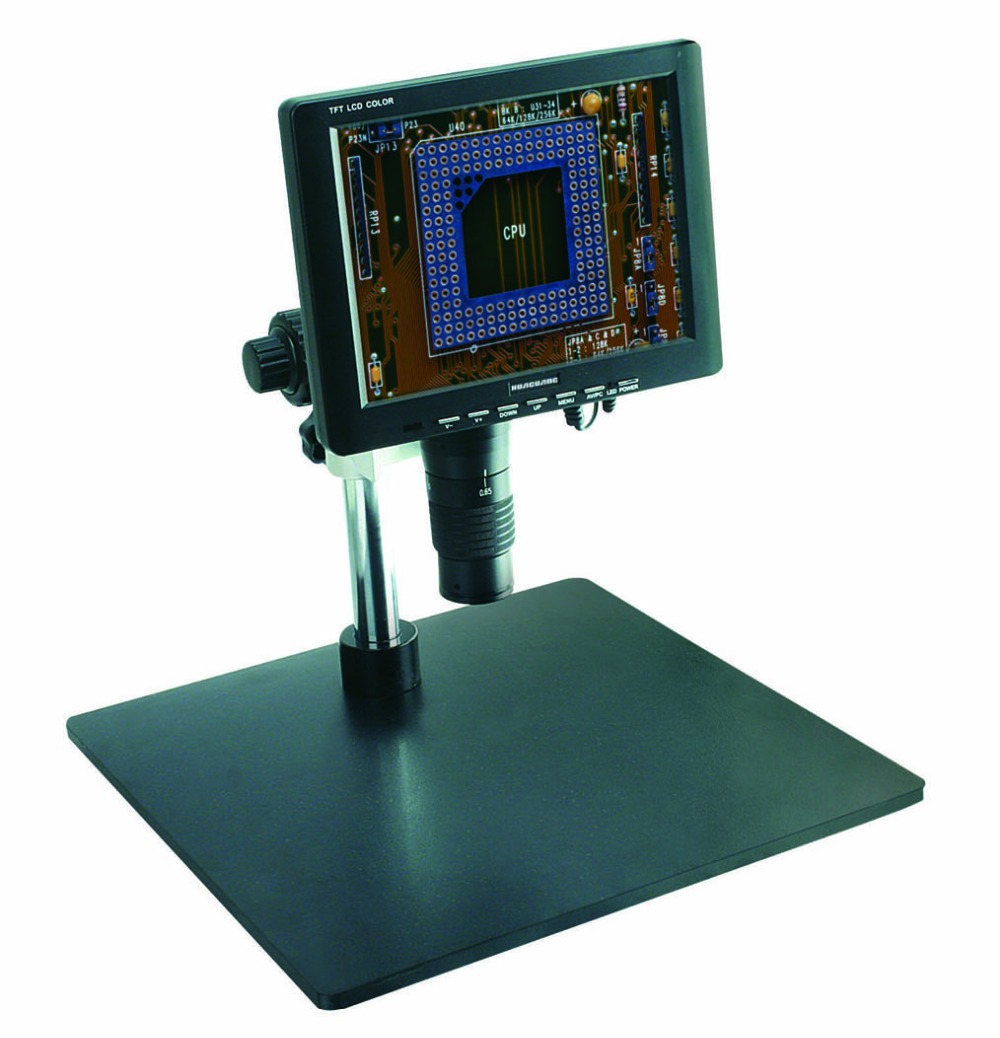 Microscopio de binoculares C-2D, microscopio estéreo de distancia de trabajo larga con LED 3W, microscopio móvil