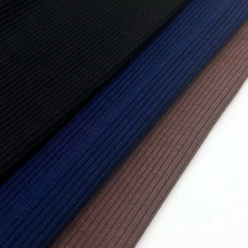 95 Rayon 5 Spandex Solidny mały dzianinowy materiał żeberkowy