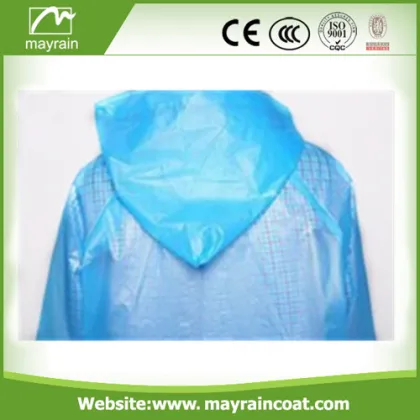 Blue Color PE Raincoat