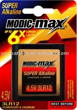 Alkaline Battery 3LR12 4.5V . square block battery