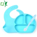 Bộ đồ ăn cho bé 3 miếng silicone