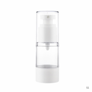Transparant vacuüm PP Plastic huidverzorgingscontainer 15 ml serumfles met airless pomp voor oog