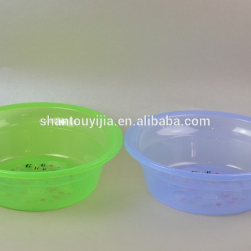 36cm Plastic Round Cartoon Print translucent chinese wash basin