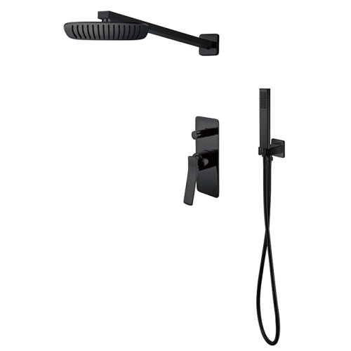 China Hot And Cold Black Shower Faucets Brass Supplier