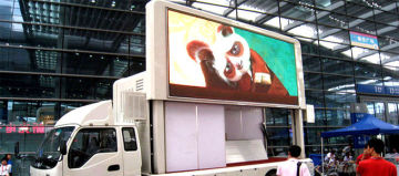 P7 Outdoor Mobile Truck Mounted Led Screen Signboard , Rgb Video Display