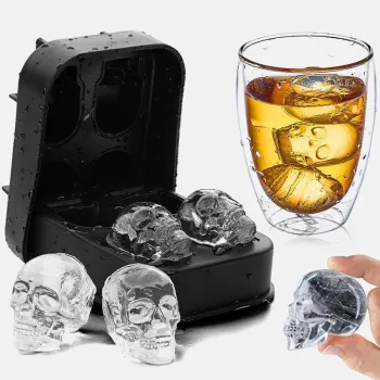 3D Silicone Ice Cube Maker Mould Tray Ice Cream DIY Whiskey Wine Cocktail Ice Mold