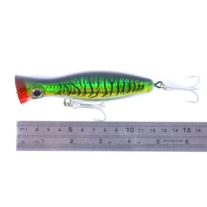 Sea Saltwater Floating Poppers 13cm 43g Treble Hook Lure for Tuna and Trout