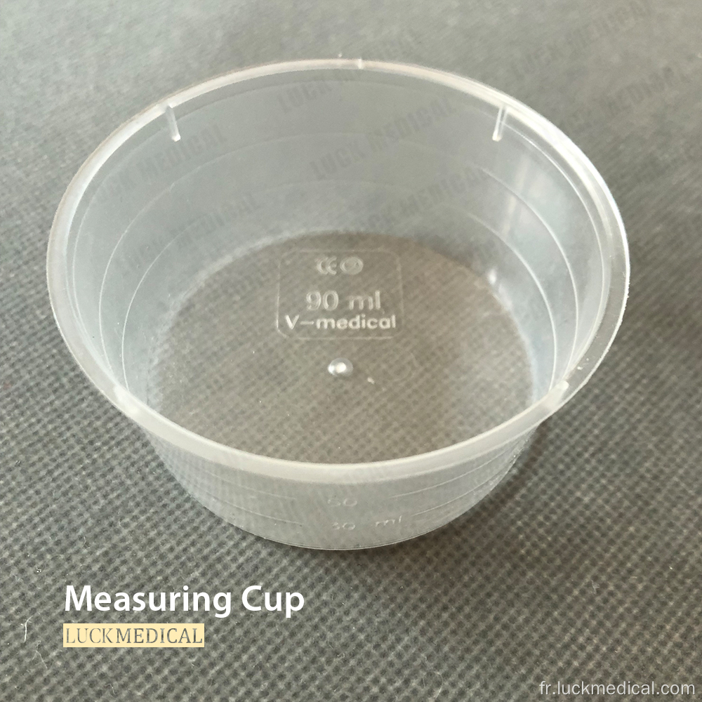 Cup de mesure en plastique jetable GRADE MÉDICAL 50 ml