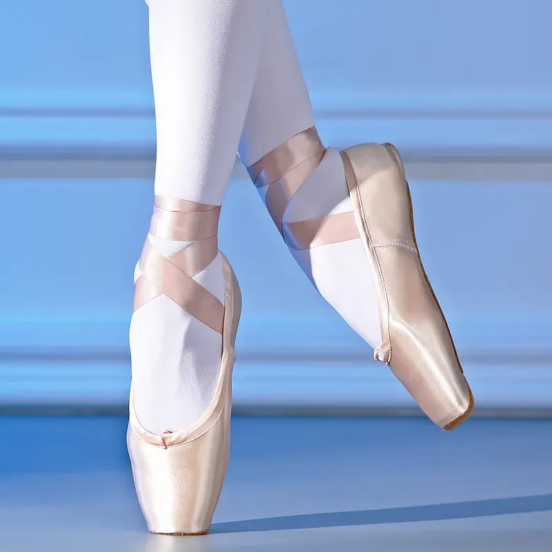 Wholesale High Quality Professional Girls Satin Pink Ballet Dance Pointe Shoes