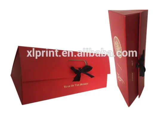 unique design cardboard packaging foldable gift box with handle