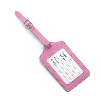Luxury Customized PU Leather Luggage Tags with Logo