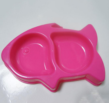 Colorful Logo Customized Plastic Fish-shaped Pet Bowl
