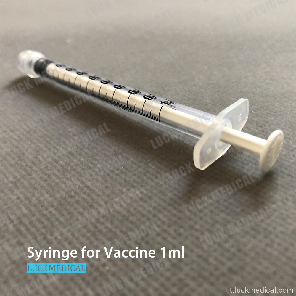 Siringa Luer Lock senza ago per l&#39;iniezione del vaccino