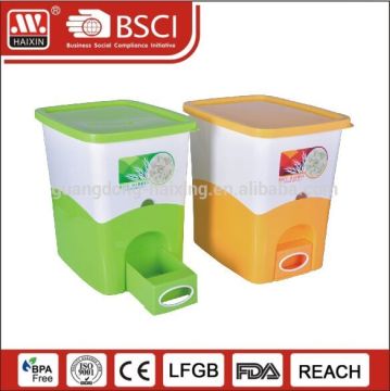 Hot sale storage container dispenser plastic pp plastic rice box container with lid
