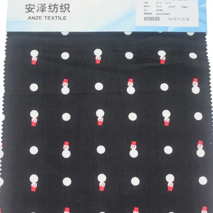 Custom design printed cotton modal spandex twill fabric