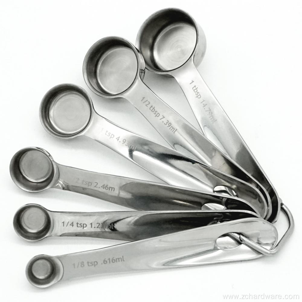 Baking Tool 6pcs Metal Spoons Set For Measurement