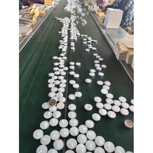 white tealight candles aluminum cup box packaging