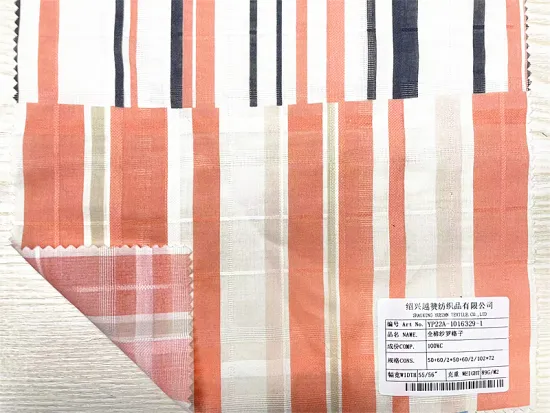 Solid Dyed & Bleached Cotton Jacquard Fabric