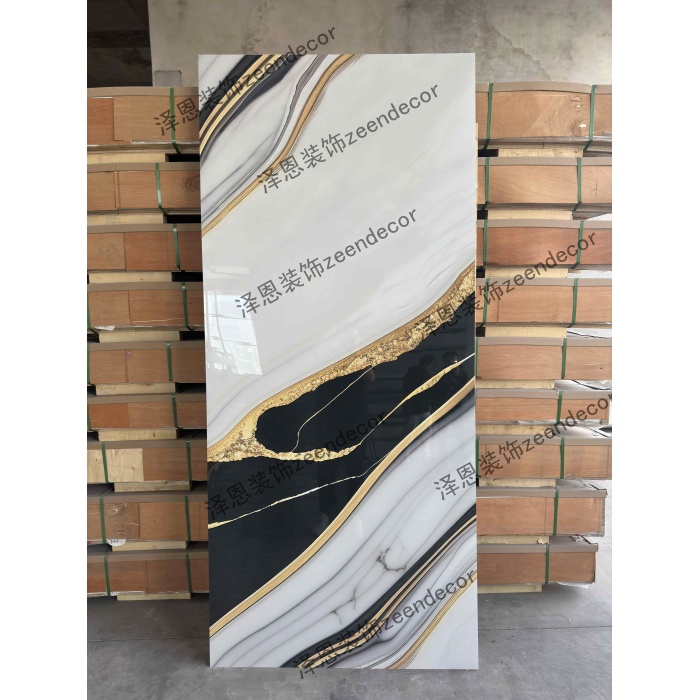 Tấm đá cẩm thạch UV HighGloss Lắp đặt nhanh Bảng PVC