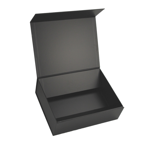 Black Rigid Cardboard Flat Folding Magntic Gift Boxes