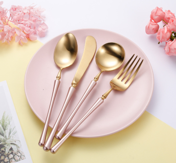 304 Stainless Steel Pink Flatware Set for Weddings and Events