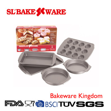 5PCS Bake Set Carbon Steel Nonstick Bakeware (SL-Bakeware)