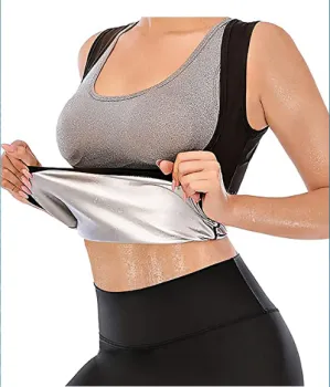 Women's Sports Sauna Tank Top for Yoga Bodysuit Weight Loss Gym Fitness