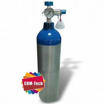 Medical Breathing Aluminum Oxygen Cylinder with Valves & Regulator